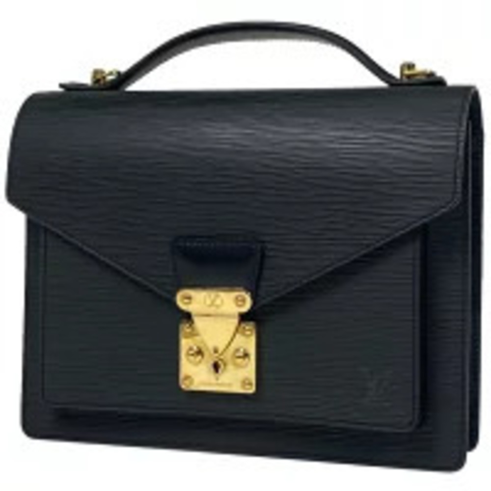 Louis Vuitton Monceau Shoulder Bag Handbag Epi Leather Noir Black